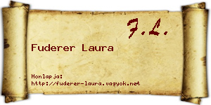Fuderer Laura névjegykártya
